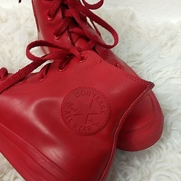 Converse, Chuck Taylor  Red rubber lace up  street hiker unisex sz 6 /8 rare - Picture 2 of 7